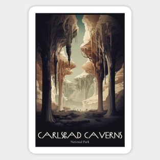 Carlsbad Caverns National Park Vintage Travel  Poster Sticker